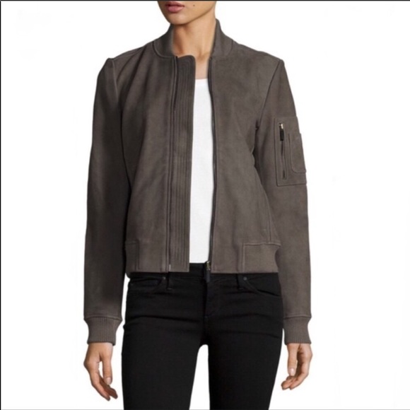 bagatelle Jackets & Blazers - NWT Bagatelle gray leather suede bomber jacket